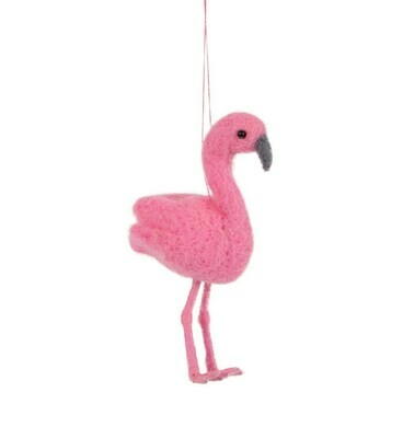 Pink Woolly Flamingo Hanging Decoration Pink Woolly Flamingo Hanging Decoration