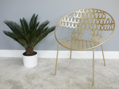 Gold Retro Metal Chair