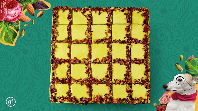 Rose, Almond &amp; Pistachio Cake (25 pcs)