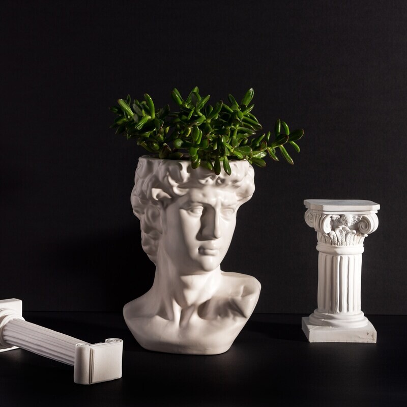 Large Greek Head Vase/Planter