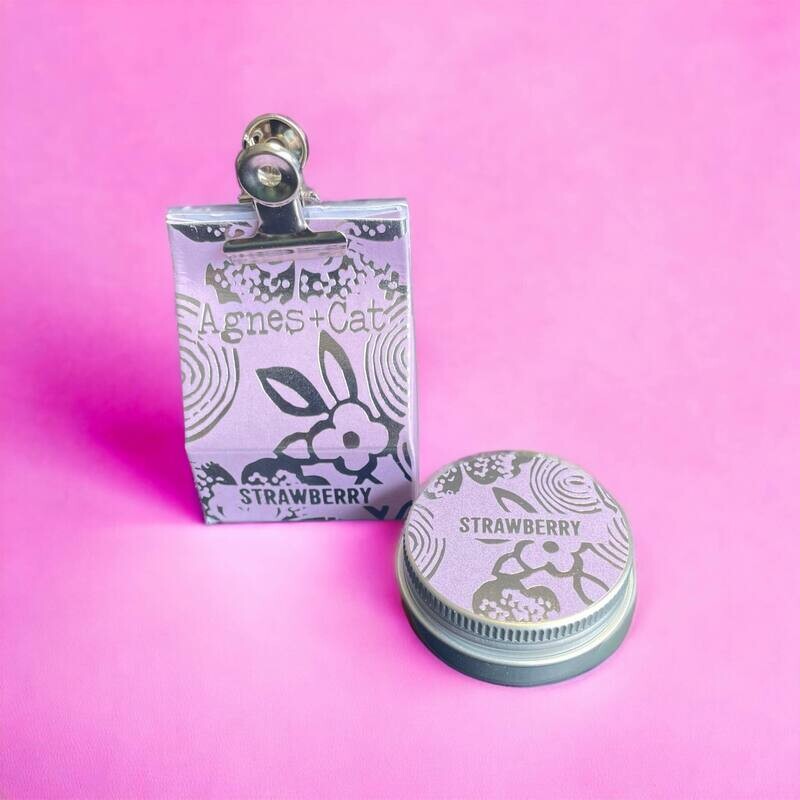 Agnes + Cat Strawberry Natural Lip Balm