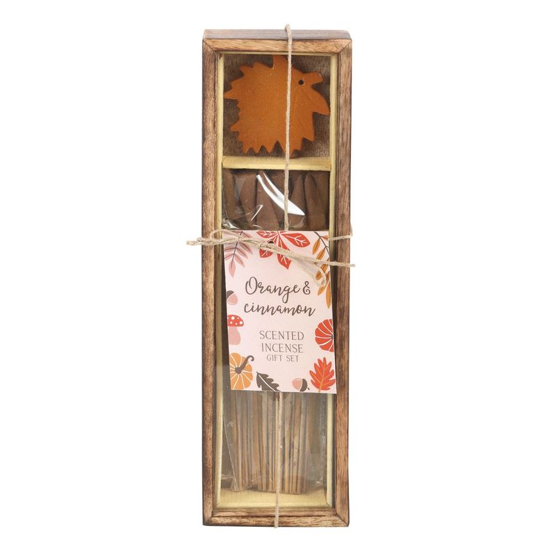 Autumn Leaf Orange &amp; Cinnamon Incense Gift Set