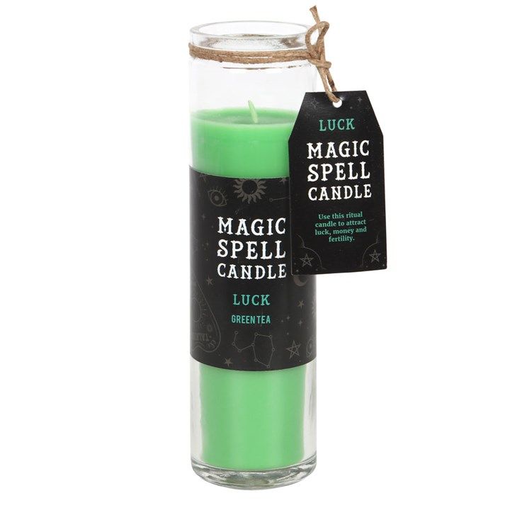 Green Tea &#39;Luck&#39; Spell Tube Candle