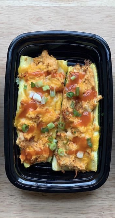 Skinny Buff Chick Stuffed Zucchini