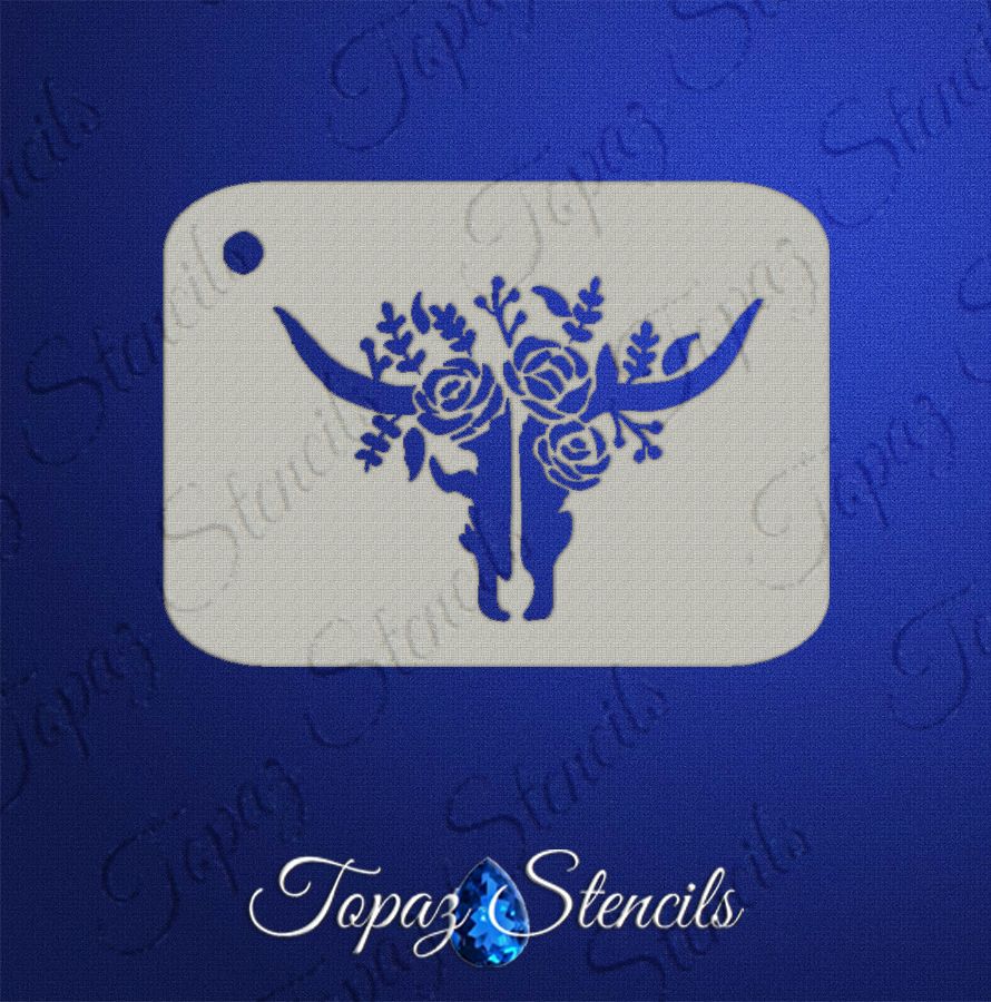 B&amp;T Floral Cow Skull