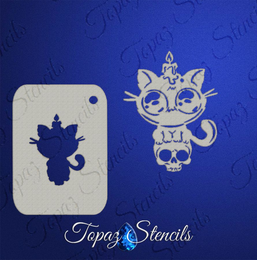 B&amp;T Kitten Skull Candle