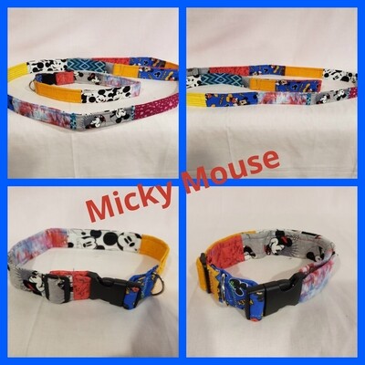 Mickey Mouse dog leasg and collar