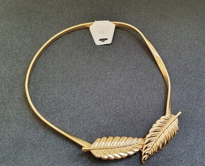 Ceinture doré feuille