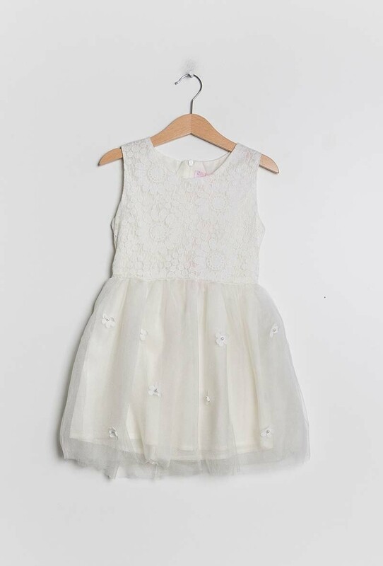 Robe dentelle blanche et tulle
