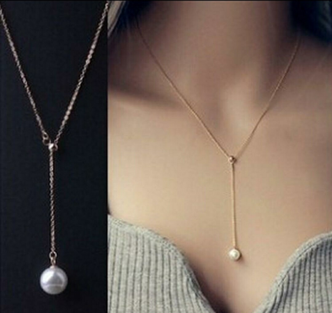 Collier argent perle