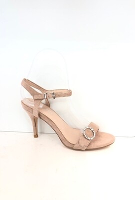 escarpins nude ouvert avec rond en strass escarpins nude ouvert avec rond en strass