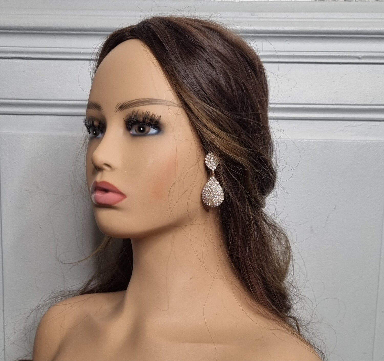 boucles d'oreilles mariage à clip doré 