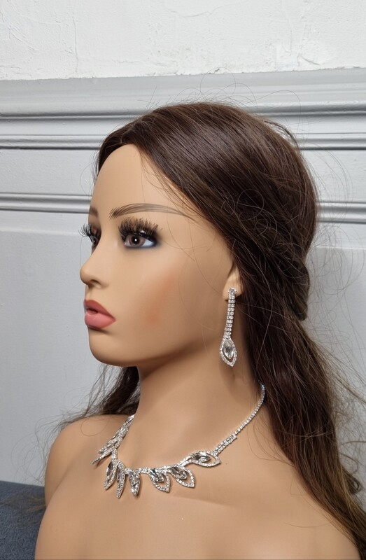 parure mariage argenté