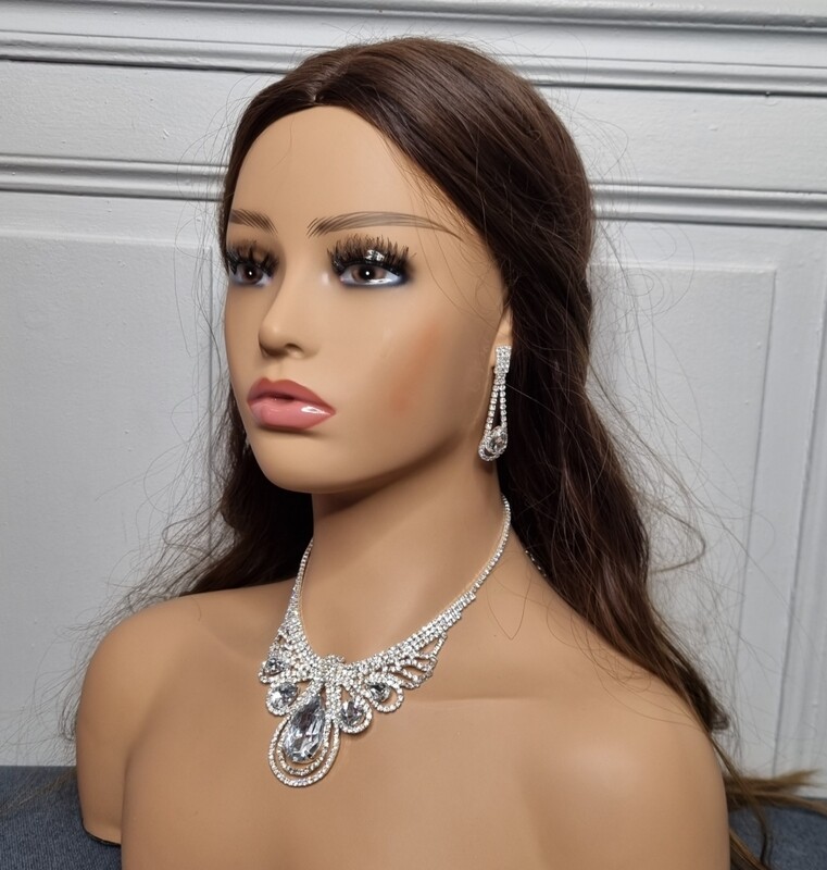 parure bijoux mariage argenté