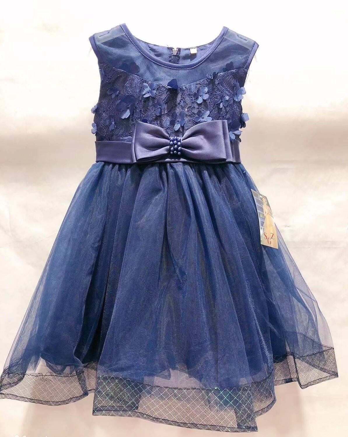robe cérémonie mariage fille bleu marine