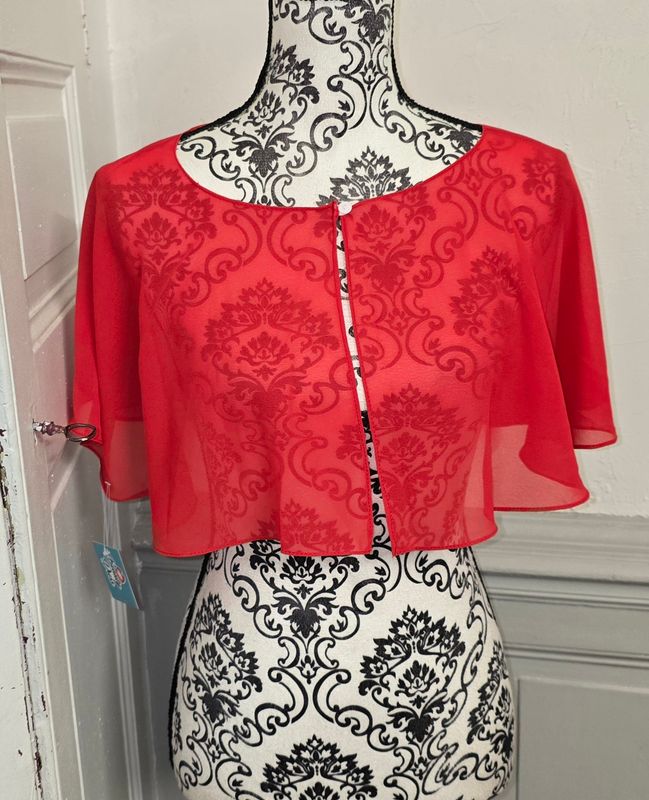 cache-épaules mariage mariée robe de soirée couleur rouge étoles accessoires capeline poncho