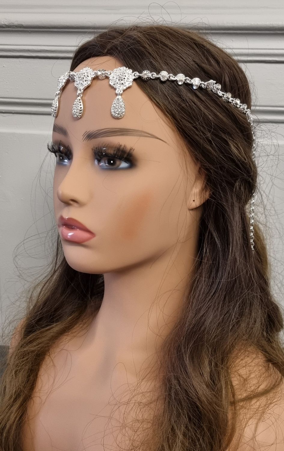 Bijou de tête algérien argenté Bijou de tête algérien argenté "Khit El Rouh"