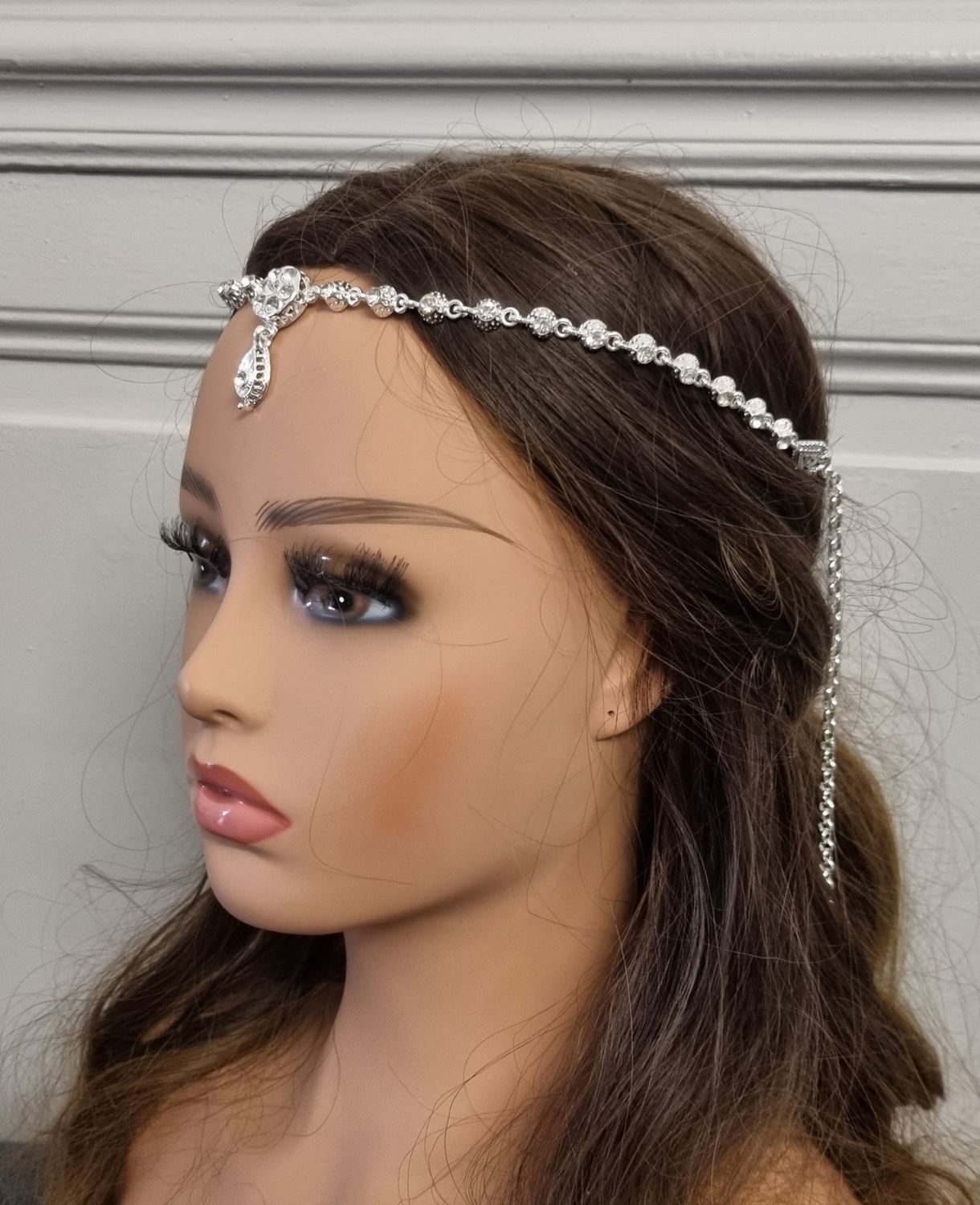 Bijou de tête algérien argenté Bijou de tête algérien argenté "Khit El Rouh"