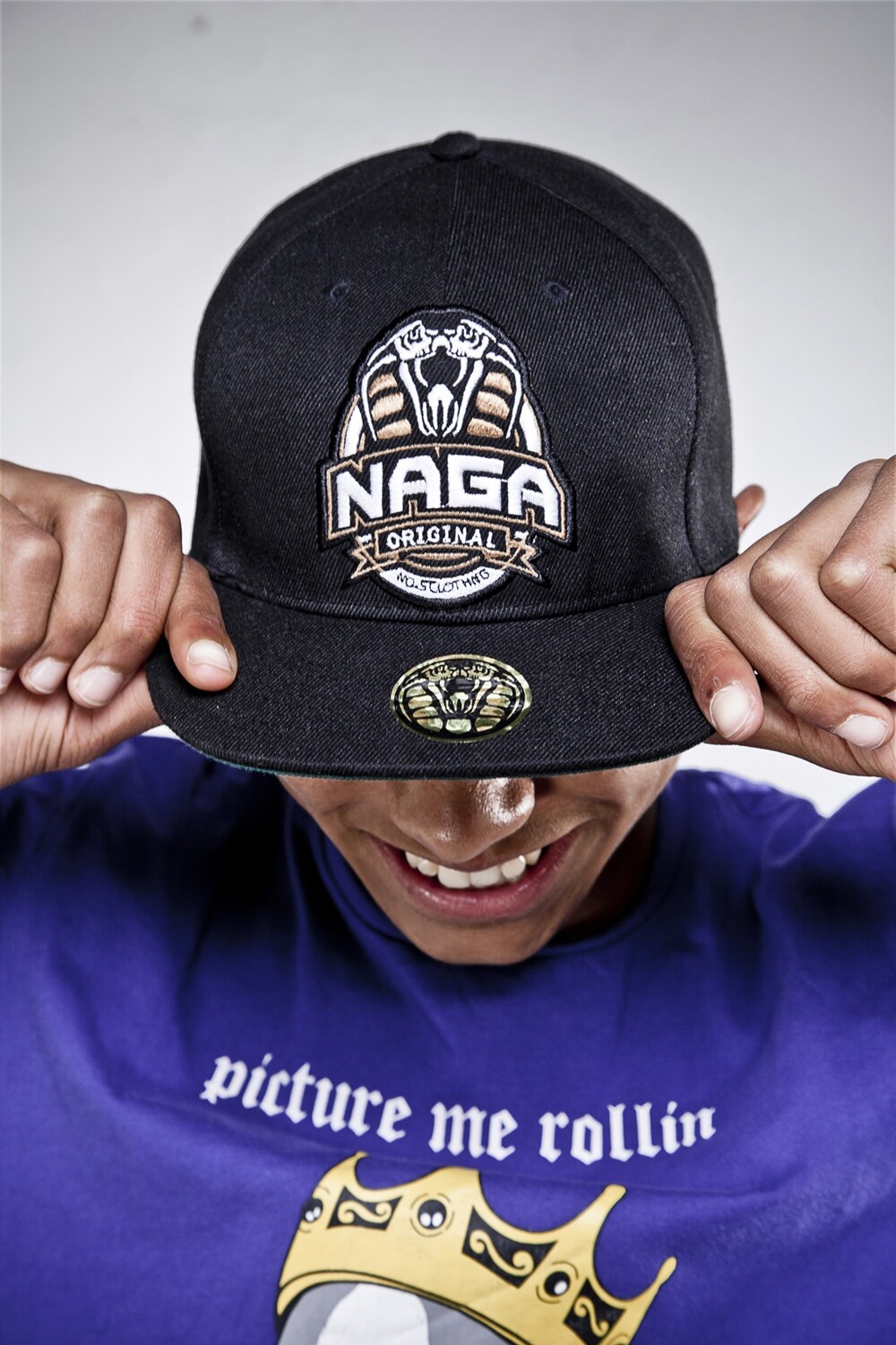 Naga Snapback - HustleHard - Snake leather brim
