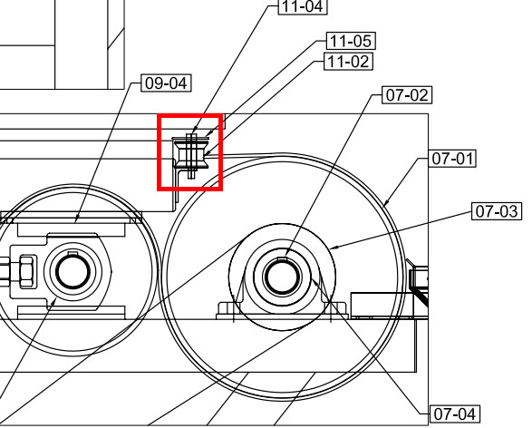 Guide roller assembly Guide roller assembly