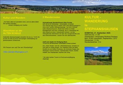 Kulturwanderung 21.09.2025, 12:00 Uhr