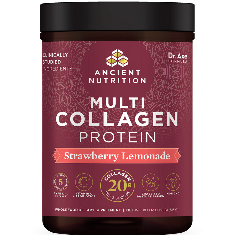 Ancient Nutrition Multi Collagen Protein Strawberry -Lem 18.1oz