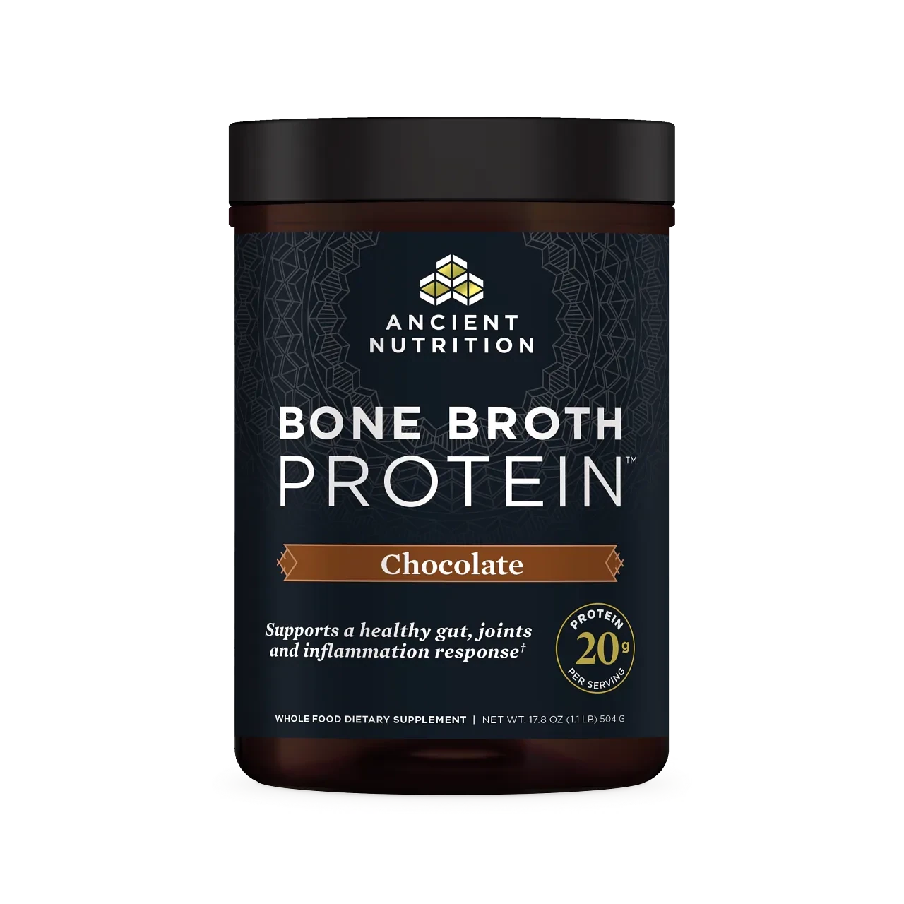 Ancient Nutrition Bone Broth Protein Chocolate 17.8oz