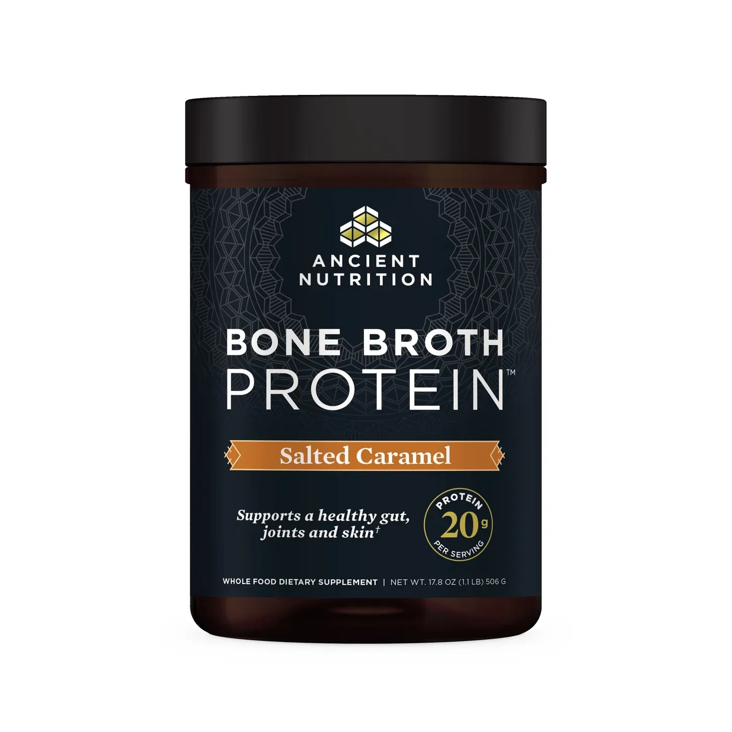 Ancient Nutrition Bone Broth Protein Salted Carmel 17.8oz