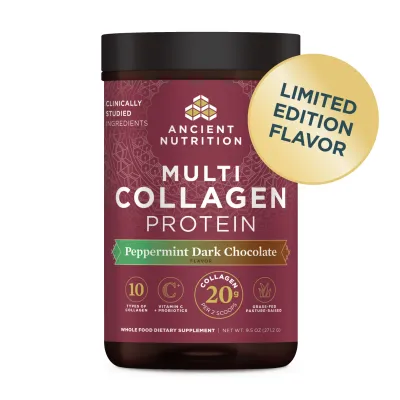 Ancient Nutrition Multi Collagen Peppermint Dark Chocolate 9.5 oz