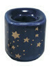 Cobalt blue with gold star chime candle holder