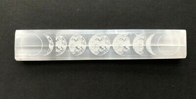 Selenite Charging Plate Large - Moon Phase