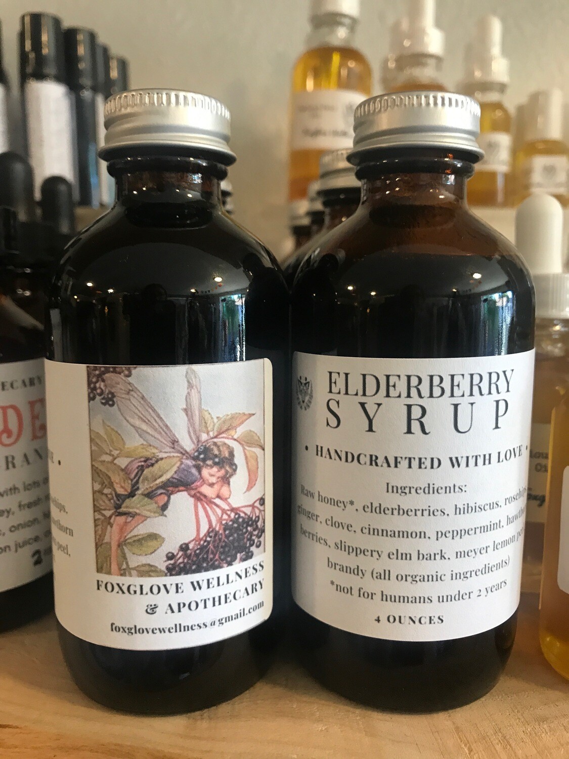 Elderberry Syrup w/Fairy label 4oz