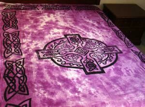 Celtic Cross Tapestry, purple 