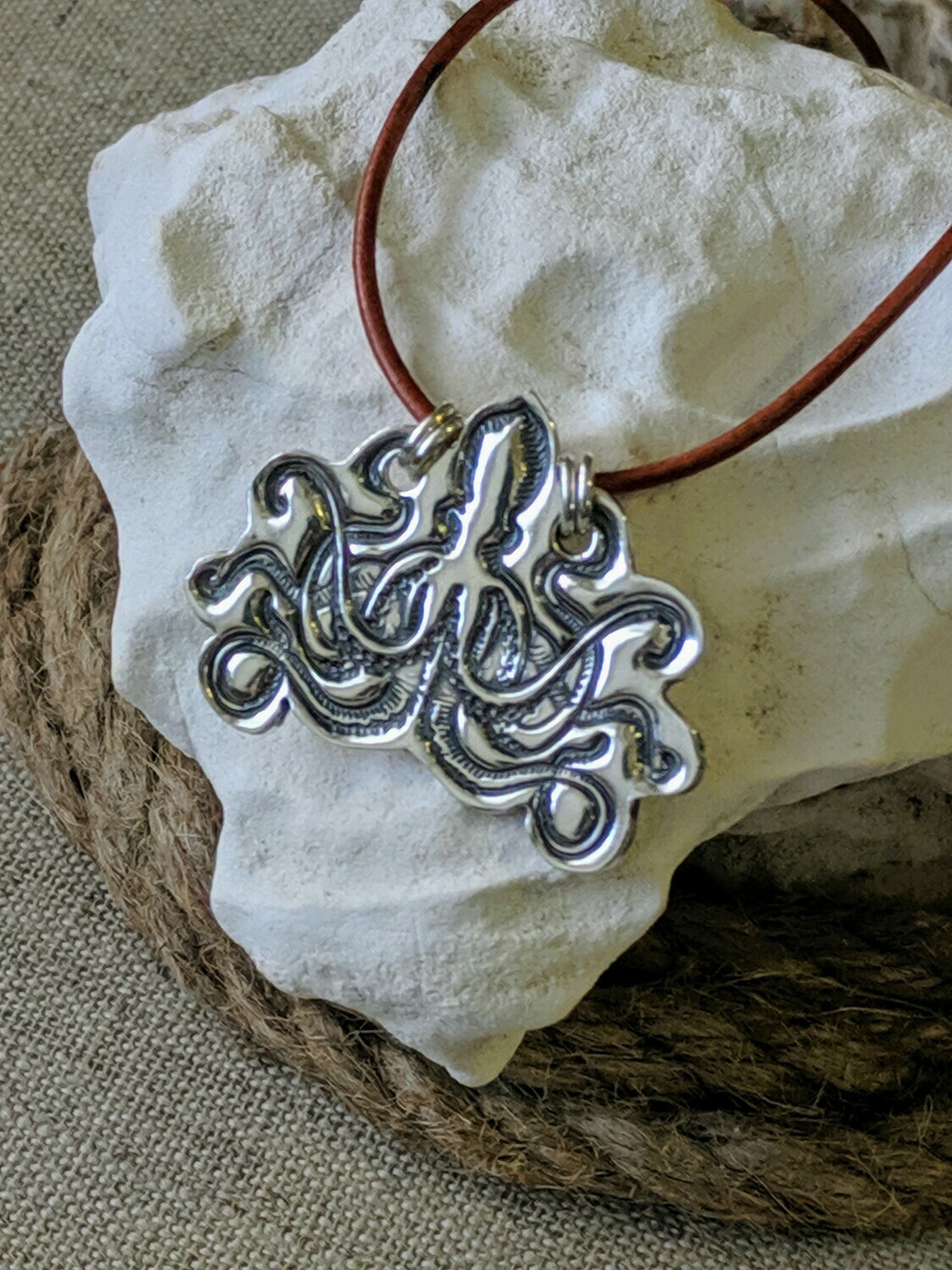 Kraken (Octopus) Pendant by Seaside Silver