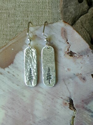 Redwood Tree (Tiny) Earrings by Seaside Silver