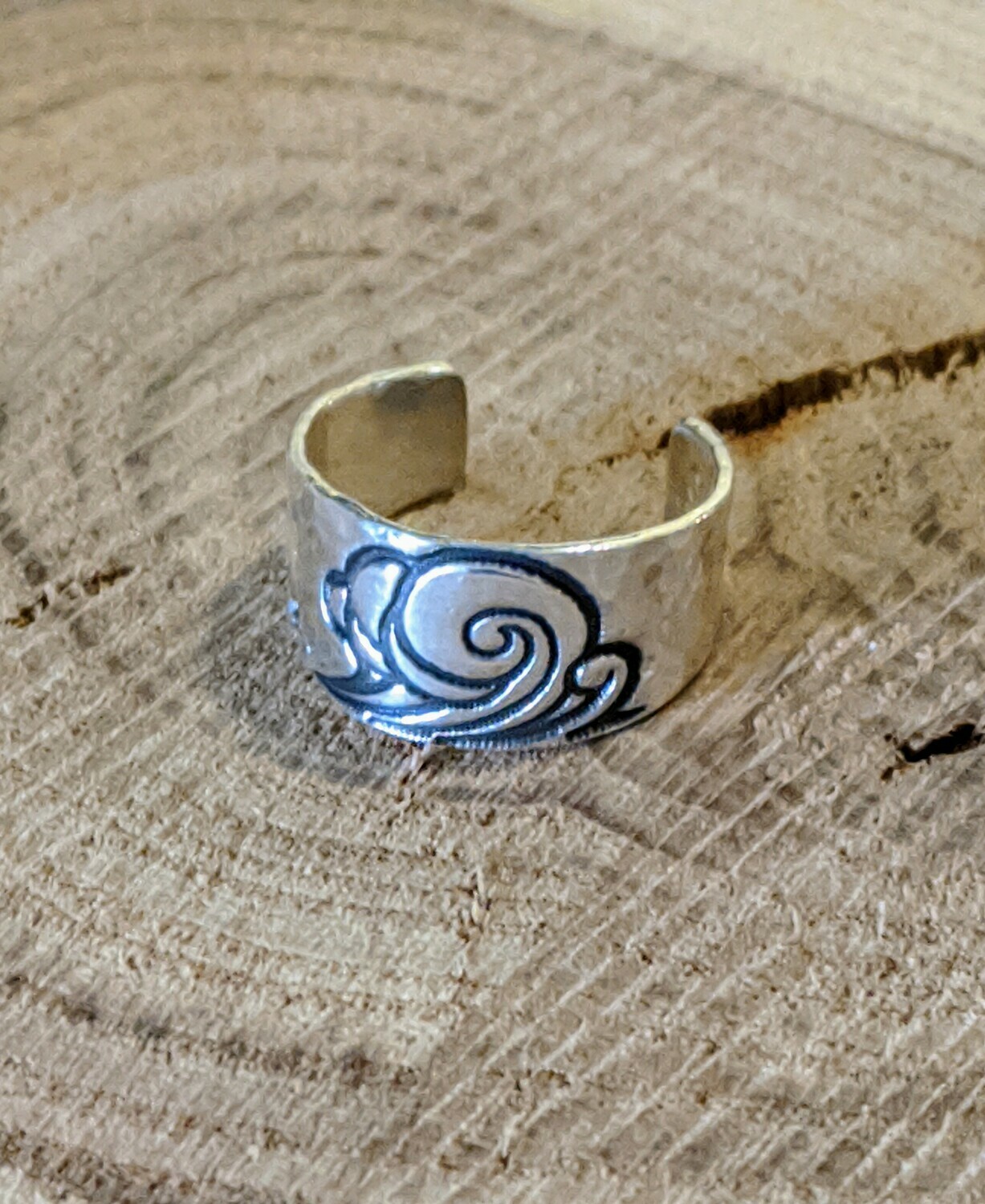 Wave Toe Ring by Seaside Silver