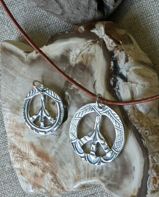 Giant Peace Sign Pendant by Seaside Silver