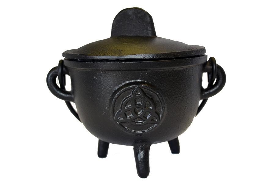 Cauldron w/handle & lid - Triquetra (large)