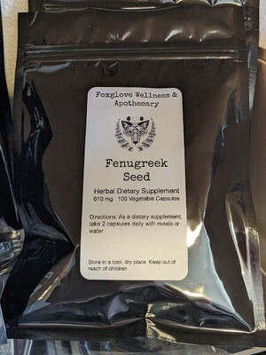 Foxglove Fenugreek Seed Capsules Organic 100
