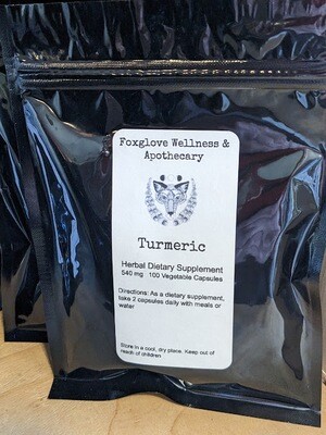 Foxglove Turmeric Capsules Organic 100