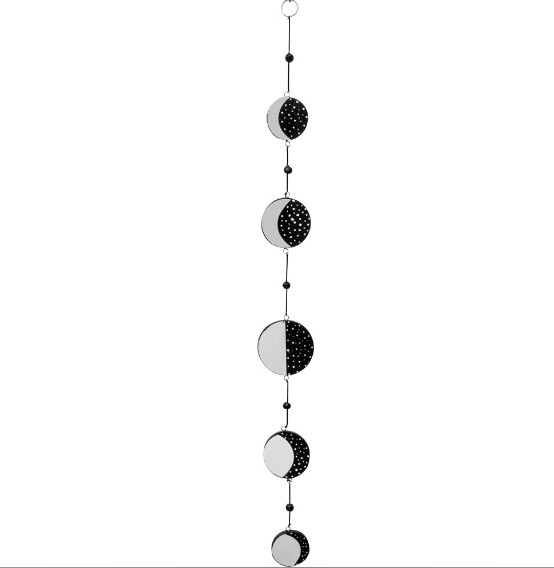 Moon Phases Wood Wall Hanging