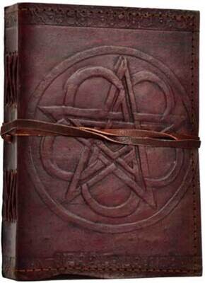 Pentagram leather cord journal