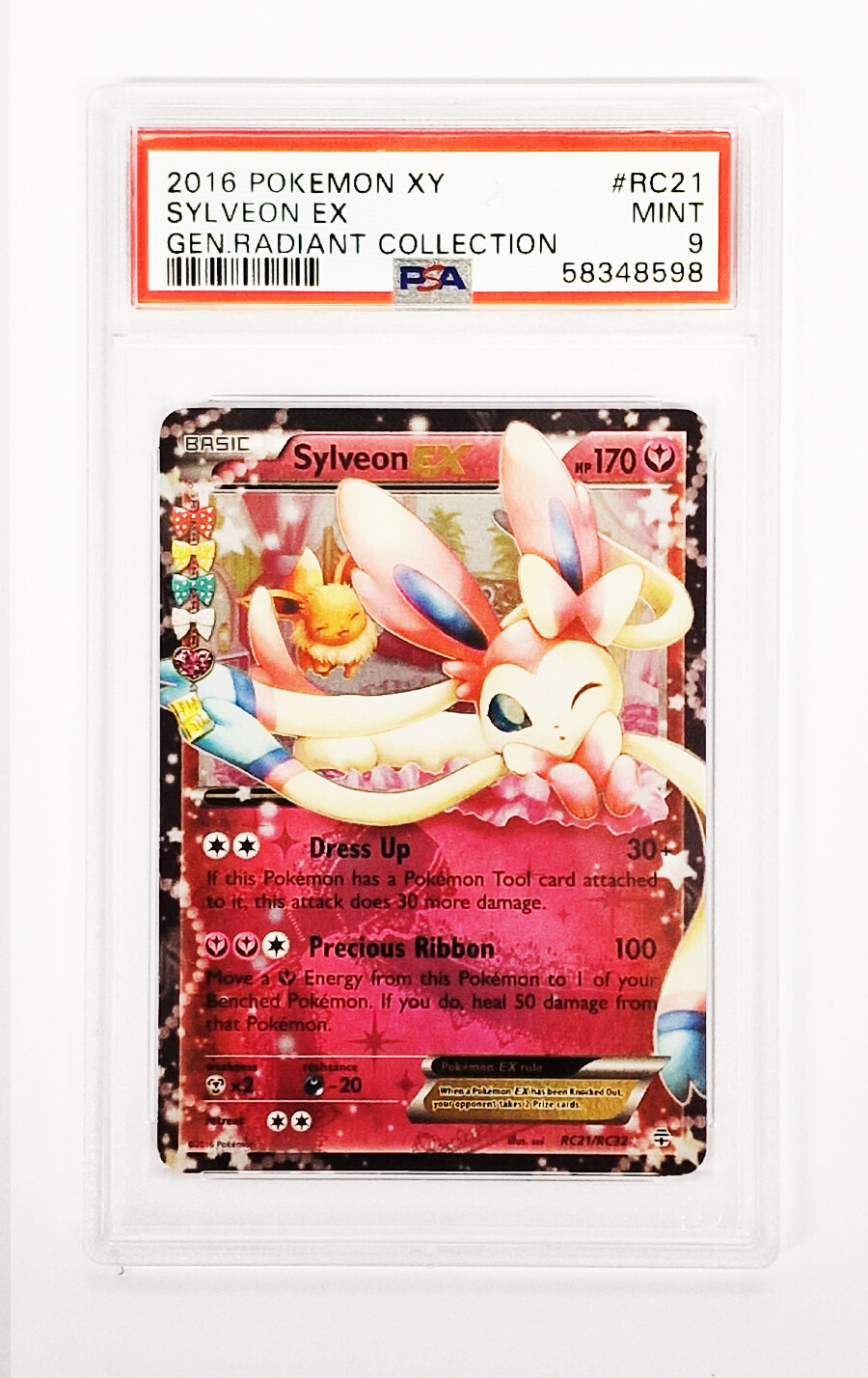 Sylveon Ex RC21 Generations Radiant Collection PSA 9