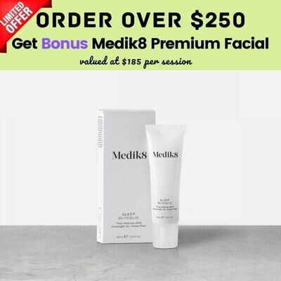 Medik8 Sleep Glycolic 30ml (with bonus facial if purchase over $250) Medik8 Sleep Glycolic 30ml (with bonus facial if purchase over $250)