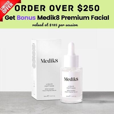 Medik8 Liquid Peptides 30ml (with bonus facial if purchase over $250) Medik8 Liquid Peptides 30ml (with bonus facial if purchase over $250)