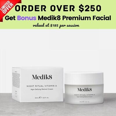 Medik8 Night Ritual Vitamin A 50ml (with bonus facial if purchase over $250) Medik8 Night Ritual Vitamin A 50ml (with bonus facial if purchase over $250)