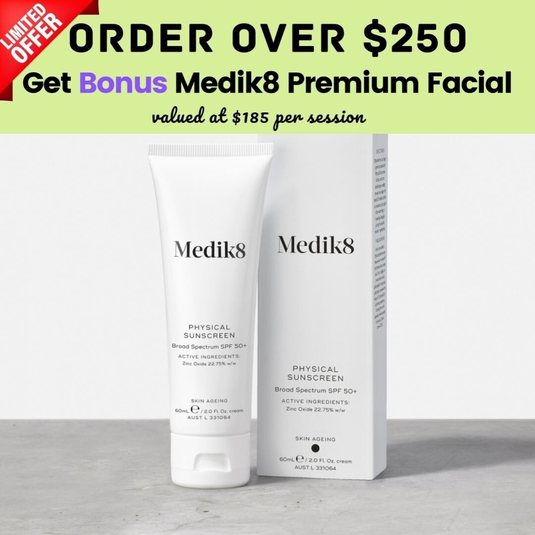 Medik8 Physical Sunscreen SPF 50 60ml (with bonus facial if purchase over $250)
