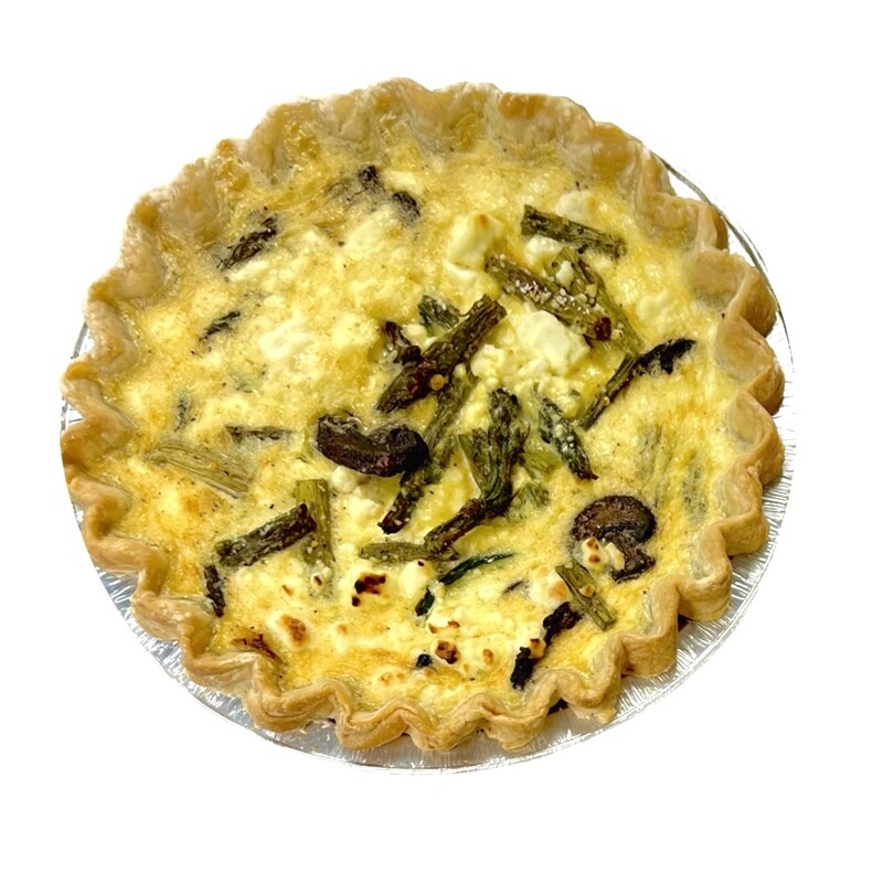 Roasted Vegetable & Goat Cheese Quiche