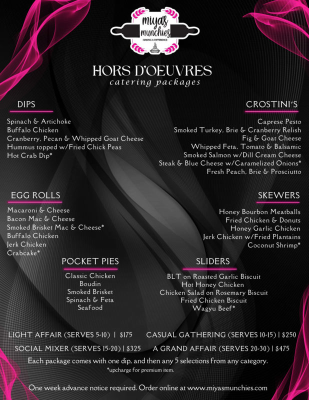 Hors d’Oeuvres Tasting Event