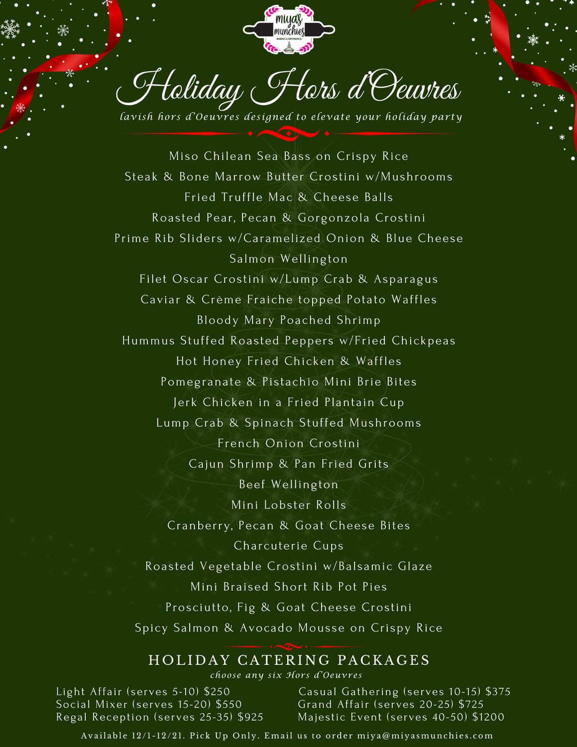 Holiday Hors d’Oeuvres Catering